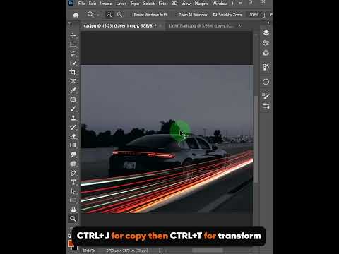 How to create light trails in Photoshop #photoshop_tutorial #shorts