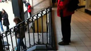 Busker performing medley of Sister Marie Says and Enola Gay by OMD!