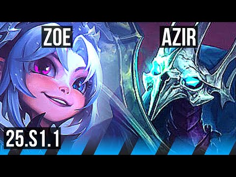 ZOE vs AZIR (MID) | 5/0/5 | KR Diamond | 25.S1.1