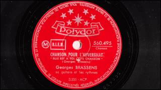 Georges Brassens - Chanson pour l'Auvergnat - 1954 - 78t Polydor
