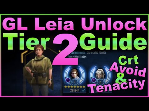 GL Leia Unlock Tier 2 Guide - Tips, Mods, Strategy - Not an easy tier - SWGOH