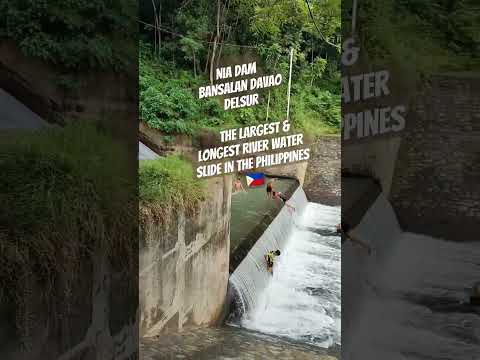 Nia dam Bansalan Davao Delsur The largest & Longest River Water Slide in the Philippines #viral
