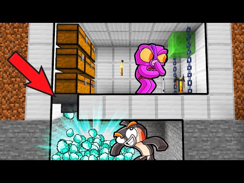 I Secretly build a Bunker under my Brothers HOUSE! (Minecraft)