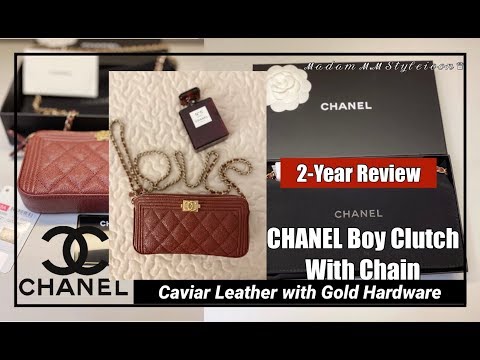 274 | CHANEL BOY CLUTCH WITH CHAIN |CAVIAR LEATHER|GOLD HARDWARE(2-YEAR REVIEW)|ℳ.ℳ𝒮𝓉𝓎𝓁ℯ𝒾𝒸ℴ𝓃♛