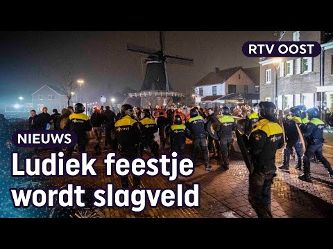 Rellen in Dalfsen na uit de hand gelopen illegaal 'protestfeest' | RTV Oost