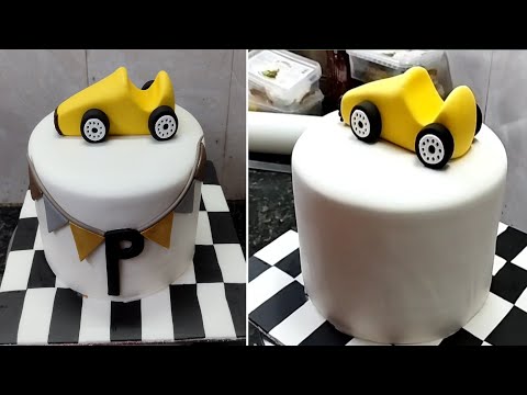 2Kg Chocolate Fondant Birthday Cake Design |Birthday Cake Top Car Design |Car Birthday Cake