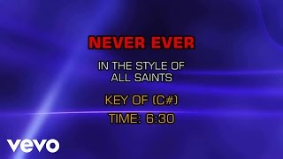 All Saints - Never Ever (Karaoke)
