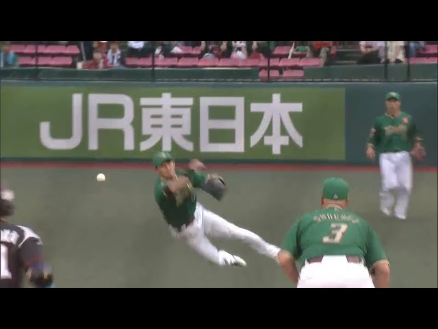 【1回表】驚異の身体能力!! もうすぐ37歳になるベテランイーグルス・後藤の神プレーを見よ!! 2015/7/24 E-M