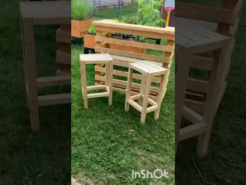 Build these easy bar stools using 2x4’s | #diy #woodworking #shorts #howto