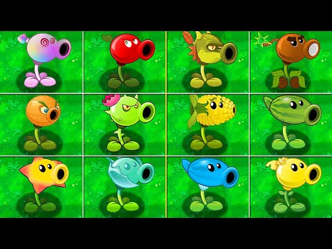 All Pea Plants LEVEL 999999 vs All Final Boss LEVEL 999! in Plants vs. Zombies 2 Mod