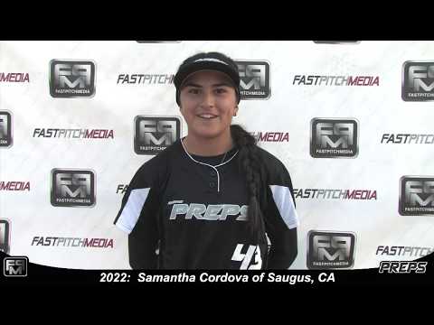 2022 Samantha Cordova Shortstop and Outfield Softball Skills Video - Easton Preps