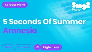 Amnesia (Female Key - Piano Karaoke Demo) 5 Seconds of Summer