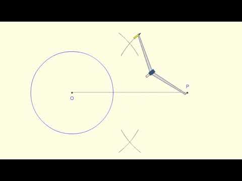 Constructia tangentei dintr un punct exterior cercului