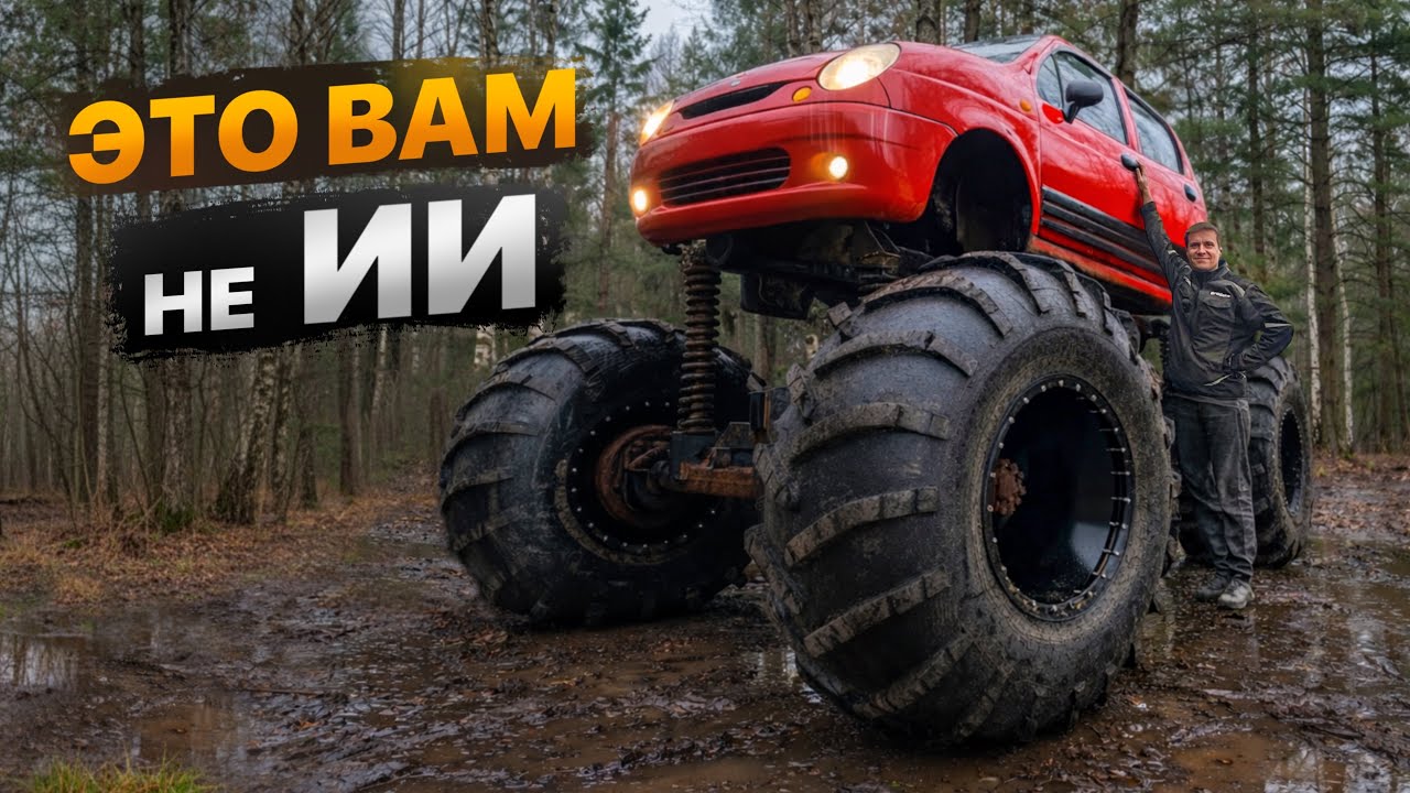 Огромные Колеса на МАТИЗ