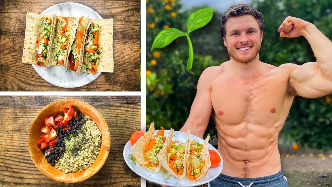 VEGAN FULL DAY OF EATING ON A BULK + BACK WORKOUT (HIGH PROTEIN)