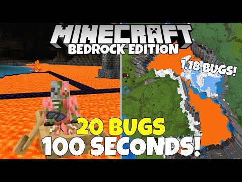 20 Minecraft 1.18 Bugs In 100 Seconds! Cave Update (Bedrock Edition)