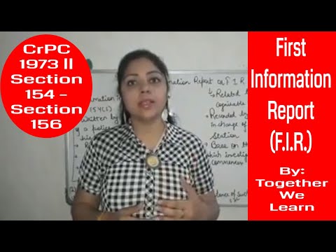 First Information Report || Section 154 || in Hindi Video