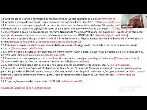 Assembléia Geral Ordinária da SBF