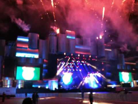 Prévia do Rock in Rio 2011 - Teste de iluminação, som e pirotecnia