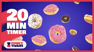 20 Minute Classroom Countdown Timer with Endless Falling Doughnuts 🍩