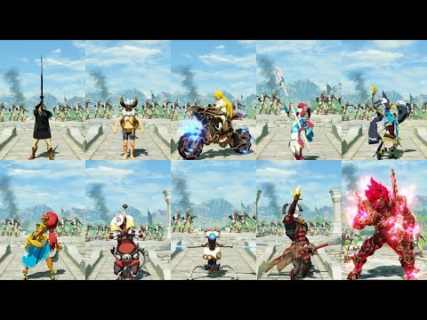 All Characters Idle Animations (Including All DLC Characters) - Hyrule Warriors Age of Calamity