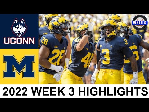 #4 Michigan vs UConn Highlights | College Football Week 3 | 2022 College Football Highlights