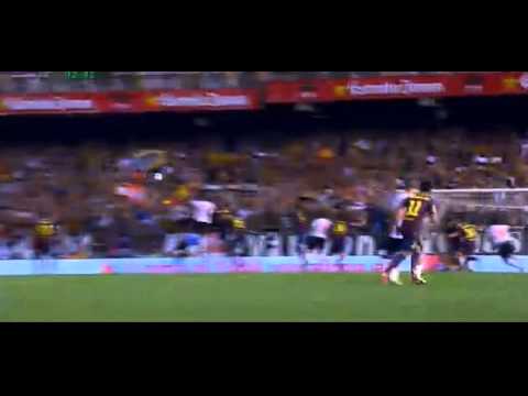 Gol Postiga (2-3) Valencia vs Barcelona 01/09/13