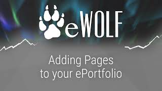 Adding Pages in eWolf