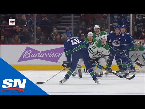 Elias Pettersson Wrists One Perfectly Past Anton Khudobin