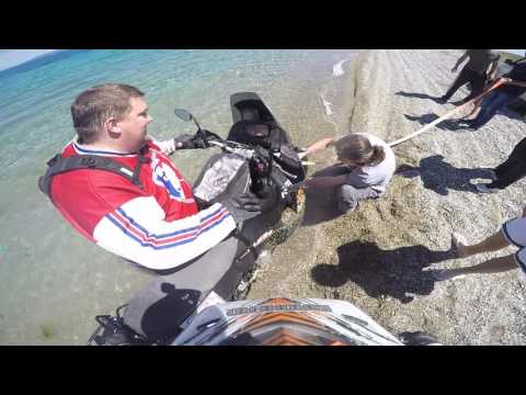 Hellas Rally Adventure Raid 2016 - Rescuing a drowned KTM 990 Adventure