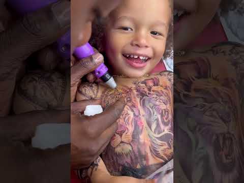 Dad gets Son Entire Body Covered in tattoos.. #shorts
