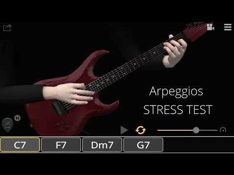 Guitar 3D - Basic Chords by Polygonium | Arpeggios Stress Test on iPhone Before Update v1.1.5