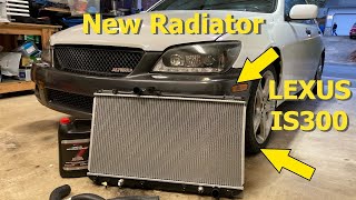 How To - Replace a radiator on a Lexus is300 step by step tutorial