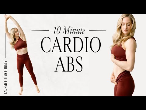 10 Minute Postpartum Cardio Abs Workout - Burn calories, strengthen + tone your abs! Lauren Fitter