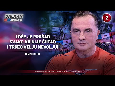 INTERVJU: Milorad Tomić - Loše je prošao svako ko nije ćutao i trpeo Velju Nevolju! (24.3.2021)