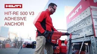 DEMO of Hilti epoxy anchoring system HIT-RE 500 V3 at World of Concrete 2016