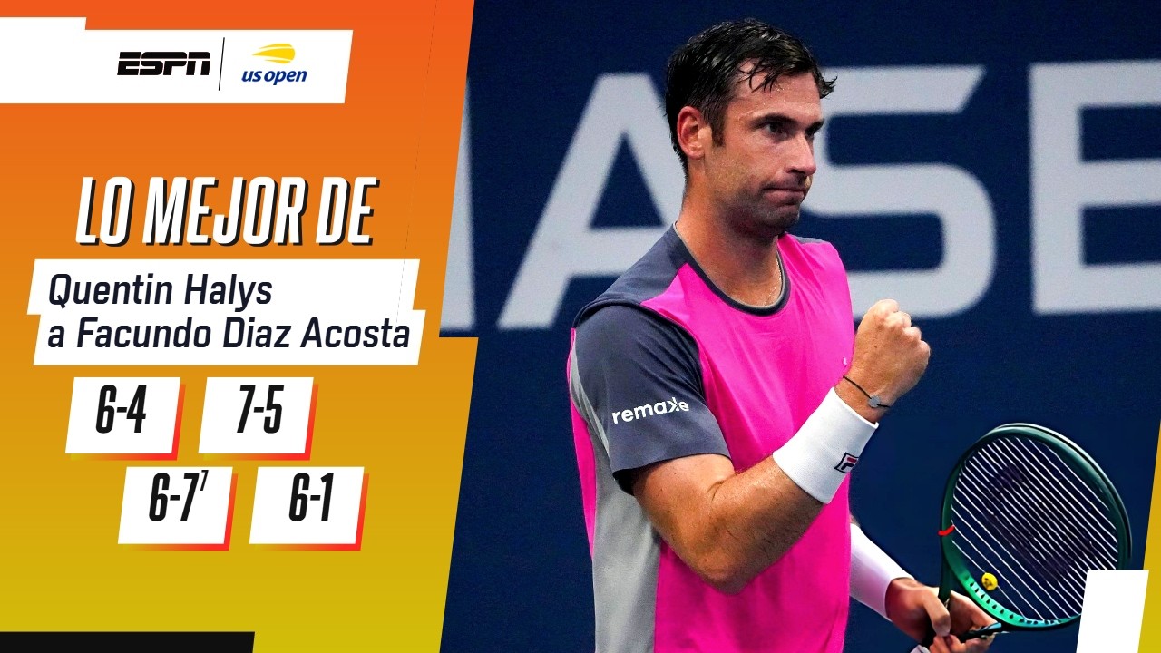 FACUNDO DÍAZ ACOSTA SE DESPIDIÓ DEL US OPEN 2026 | Halys 6-4 7-5 6-7 6-1 Diaz Acosta | RESUMEN