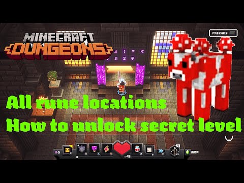 Minecraft Dungeons All Rune locations / How to unlock secret mooshroom level