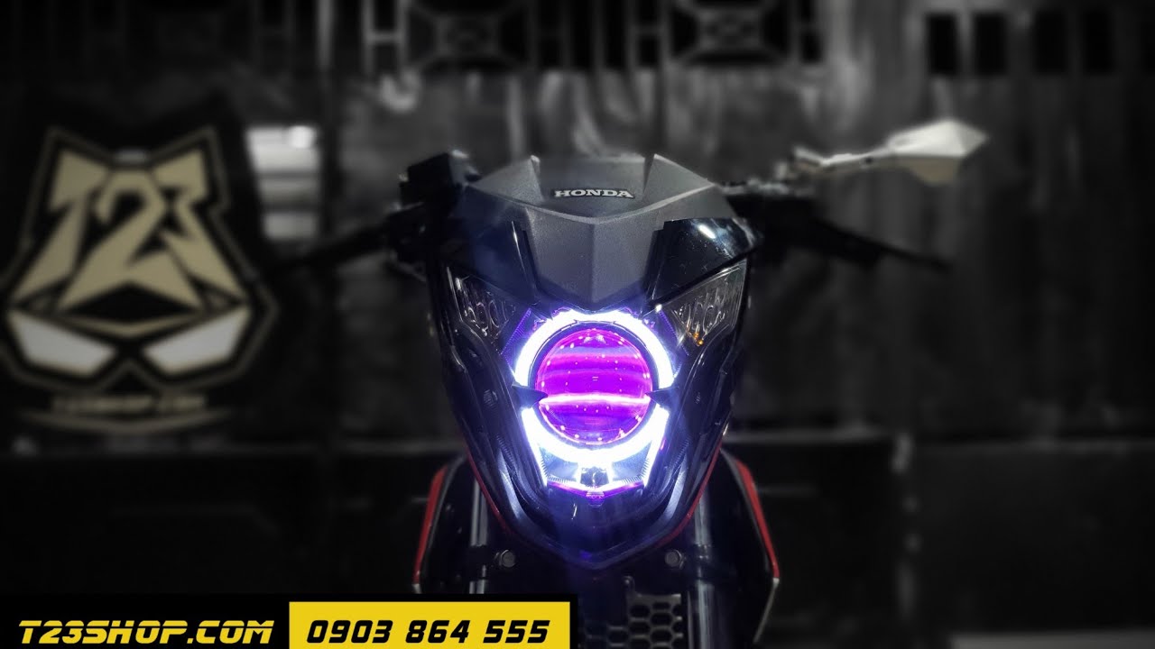 Sonic 150R Độ Đèn Bi Cầu LED Titan Black Ngầu Và Đẹp tại T23Shop Cần Thơ