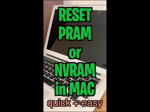 Reset PRAM or NVRAM in MAC [FIXES MINOR ISSUES]