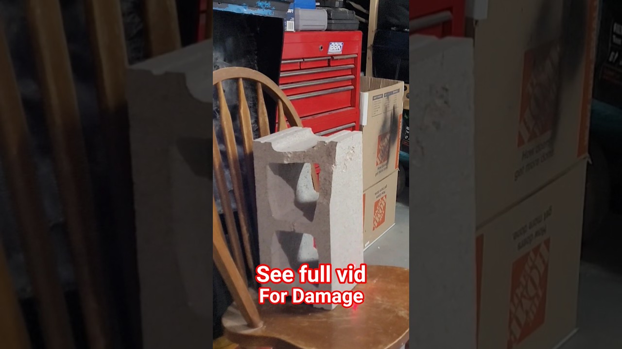 Umarex HDR 68 vs Cinder Block – 109 Joules