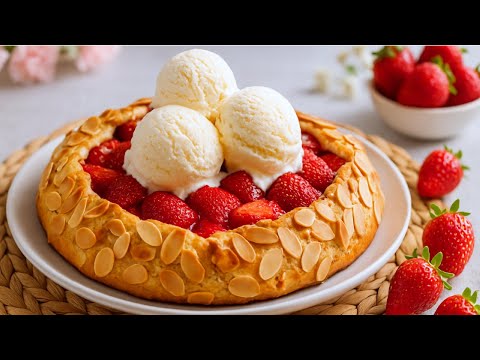 Perfect Strawberry Galette in Just a Few Minutes! Simple and Delicious!