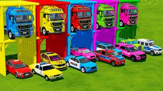 TRANSPORTING ALL POLICE CARS and AMBULANCE EMERGENCY VEHICLES WITH MAN POLICE TRUCKS ! FS22 #013 TRANSPORTING ALL POLICE CARS and AMBULANCE EMERGENCY VEHICLES WITH MAN POLICE TRUCKS ! FS22 #013