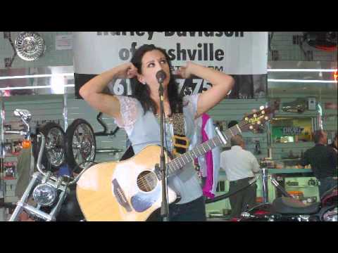 Amanda Nagurney playing Bost Harley Davidson showroom for the NashvilleEar.com Songwriter Stage