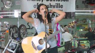 Amanda Nagurney playing Bost Harley Davidson showroom for the NashvilleEar.com Songwriter Stage