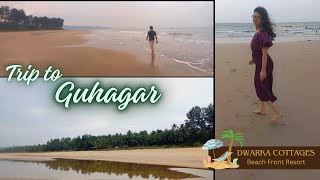 गुहागर ला जायचंय? संपूर्ण माहिती Guhagar Vlog | Beach Front Resort Dwarka Cottages | Kokan Trip Idea