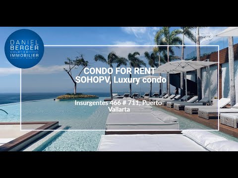 SOHOPV condo # 711, Puerto Vallarta | A Tour of a Upscale Condo with biggest Rooftop Infinity Pool