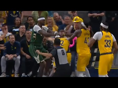 Bobby Portis gets ejected for punching Andrew Nembhard in the head 👀