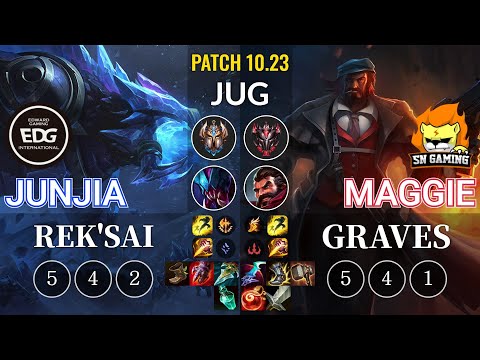 EDG JunJia Rek'Sai vs SN Maggie Graves Jungle - KR Patch 10.23
