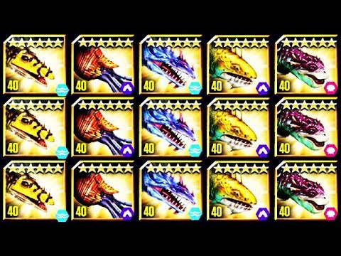 ALL MAX LEVEL 40 VIP AQUATIC DINOS (JURASSIC WORLD)